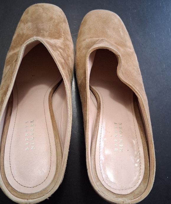 Barneys New York Tan Slip On Mules   Size 6 (35.5) - Picture 4 of 11